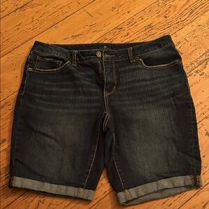 Time and Tru Dark Blue Jean Shorts